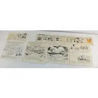 John Cullen Murphy, Untitled, Grouping of 7 pen and ink cartoons