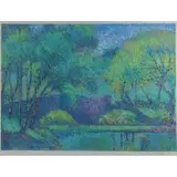 Manuel Rodriguez Sr., Lonely Bridge, 1989, Acrylic on paper