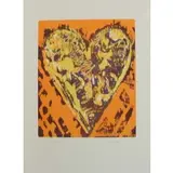 Heart for Film Forum by Jim Dine, 1993, Woodcut in colors, sold Feb 2022