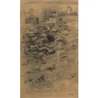 Abstract by Henry Moore, Print, sold Feb 2022