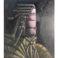 Portrait by Nick de Angelis, Oil on canvas, sold Feb 2022