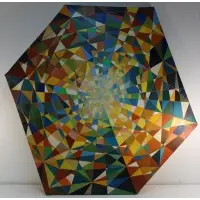 Dan Wiesendanger, Abstract Composition, Abstract Oil on shaped canvas