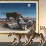 Gustavo Novoa, Visiting with Rousseau, 1991, Oil on board