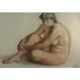 Francisco Zúñiga, Nude, Crayon on paper