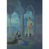 S Azmat, Court Scene, Gouache