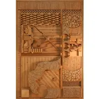 Robert Salleroli, Construction, Wood on wood sculpture