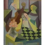 Gertrude Shibley, Romanian Cafe, Signed Oil on Canvas