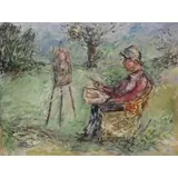 Adams Wirt Garrett, The Old Master, Oil on board, circa 1940, sgd verso