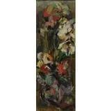 Janet Cohen, Floral, Oil On Board