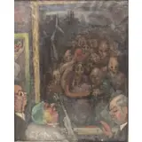 Untitled by Aaron Berkman, Oil On Canvas, sold Feb 2022