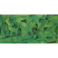 Gertrude Shibley, Houses In Landscape, Oil on canvas signed lr rt and dated 1943
