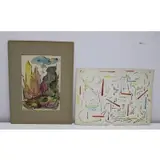 Aaron Berkman, Untitled, Cityscapes Watercolors on Paper