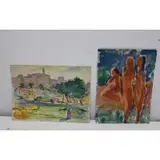 Aaron Berkman, Early Morning, Watercolors on Paper