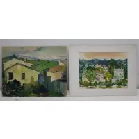 Cagnes Sur Mer by Aaron Berkman, Watercolors "Cagnes Sur Mer", sold Feb 2022