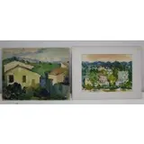 Aaron Berkman, Cagnes Sur Mer, Watercolors "Cagnes Sur Mer"