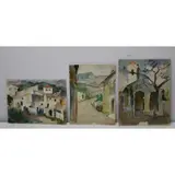 Aaron Berkman, Cagnes Sur Mer, Watercolors Two Watercolors on Paper