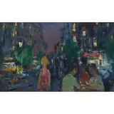 Aaron Berkman, Summer Night, Oil on Board