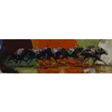Aaron Berkman, Processional, Oil on Board