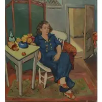 A. Berkman, In the Studio, Oil on Canvas