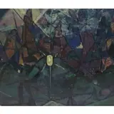 A. Berkman, Nocturne, Central Park, Oil on Board
