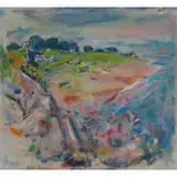 Aaron Berkman, Landscape, Oil on Canvas