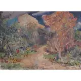 Aaron Berkman, Playground- Central Park, Oil on Board