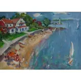 Aaron Berkman, Conn-Shore, Oil on Canvas