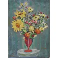 Red Bowl by Aaron Berkman, 1940, sold Feb 2022