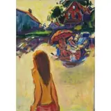Aaron Berkman, Topless, Oil On Canvas
