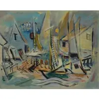 Aaron Berkman, Out to Sea, Gloucester., Oil on Canvas
