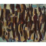 Aaron Berkman, Untitled, Abstract Figures Oil on Canvas