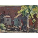 Aaron Berkman, Hartford, Oil on Board