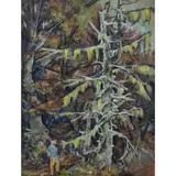 Aaron Berkman, Cathedral Woods, Monhegan Island., Oil on Board