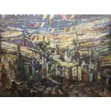 George Joseph Habergritz, Cityscape, Cassein on paper, signed lr rt