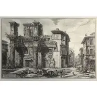 Piranesi, Veduta degli Auanzi del Foro di Nerua, Etching