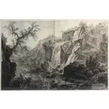 Piranesi, Veduta delle Cascatellea Tivoli, Etching