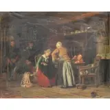 Ferdinand Julius Fagerlin, Genre Scene, Oil on canvas