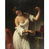Pierre Olivier Joseph Coomans, Woman with Jewelry, Oil on canvas