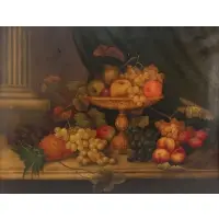 Edwin Steele, Floral Still Life, Oil on canvas