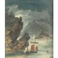 Henry Bright, Seascape, Oil on canvas
