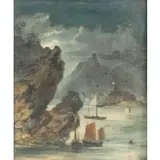 Henry Bright, Seascape, Oil on canvas