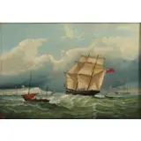 William Broome, A Merchant Brig, Oil on canvas