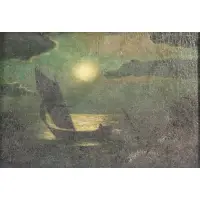 Albert Pinkham Ryder, Seascape, Oil on canvas