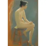Warren Davies, Nude Study, Pastel