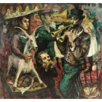 Wolfe, Carnival Scene, Oil on canvas