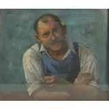 Harry Gottleib, Portrait of a Man, Oil on board