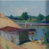 Frank V. Dudley, Summer Bathers, Oil on canvas