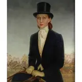 Charles Baskerville, Mrs. R.L. Parish of Golden Bridge Hounds, 1940, Oil on canvas