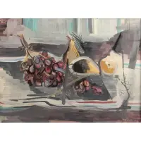 Ben Benn, Grapes and Pears, 1953, Oil on canvas