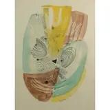 Konrad Cramer, Abstract Composition, Mixed media on paper